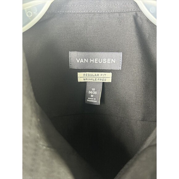 BNWT Van Heusen Men's /Regular-Fit /Dress Shirt /Black /15-15.5 / 34/35 Medium - Picture 4 of 10